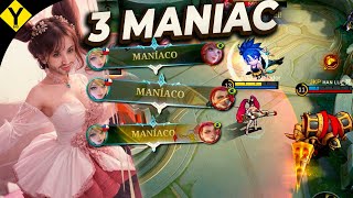 3 MANIACS DE LAYLA EM UMA MESMA PARTIDA | Mobile Legends