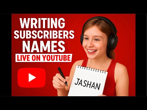 ARTISTIC JASHAN CHAHAL is live! Writing subscribers name #10 ||Comment ur name || Live name writing