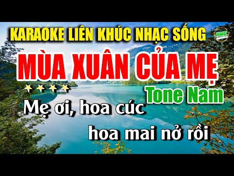 Karaoke Liên Khúc Trữ Tình Tone Nam Dễ Hát | Nhạc Xưa Bolero Hải Ngoại – MÙA XUÂN CỦA MẸ