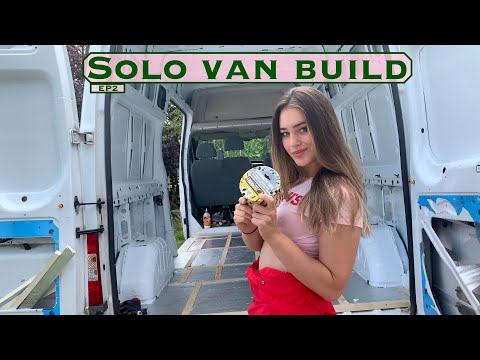 Solo Van build || Flooring & Base 🚐🛠️ [Ep2]