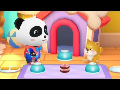 BAYI PANDA KIKI BERMAIN TEBAK-TEBAKAN BERSAMA ANJING KESAYANGAN | RUMAH BERMAIN PANDA | BABYBUS