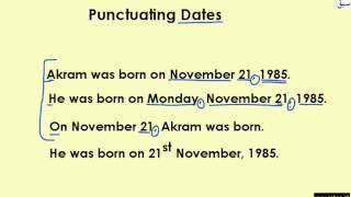 Punctuating Dates