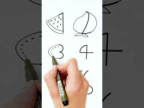 Drawing Fruits from Numbers!? 1️⃣➡️🍉🟰🤯