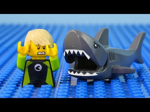 LEGO City Shark Attack STOP MOTION LEGO Shark Attack Brick Building | LEGO City | By Billy Bricks