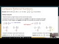 Comparing and Ordering Rational Numbers