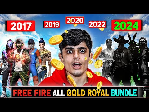 ALL GOLD ROYALE BUNDLE IN FREEFIRE | FREEFIRE ALL GOLD ROYALE BUNDLE  | NEW GOLD ROYALE BUNDLE IN FF