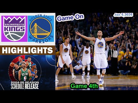 Golden State Warriors vs Sacramento Kings 4th QTR Game Highlights | NBA Season Jan 5, 2025