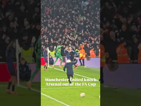 Scenes as United knock out Arsenal from the FA Cup #manutd #arsenal #goal #penalty #facup #amorim