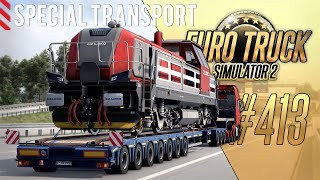 САМЫЙ ТЯЖЕЛЫЙ ГРУЗ В ETS2 — 80-ТОННЫЙ ЛОКОМОТИВ — Euro Truck Simulator 2 (1.56.1.0) [#413]