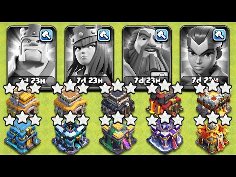 Best NO HERO Attack Strategy for EVERY Town Hall Level