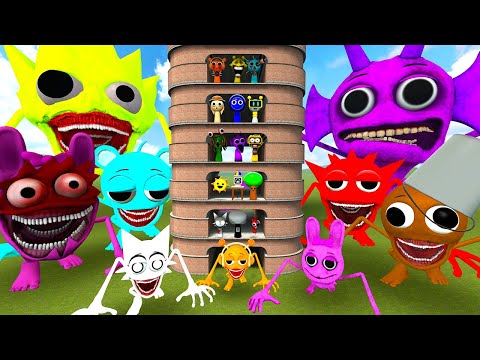 🧱 TALLGRASS ALL INCREDIBOX SPRUNKI TAPES SONG FAMILY SPARTAN KICKING in Garry's Mod !