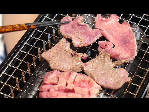 朝ごはん作ってみた『牛タンさばいて、焼肉』