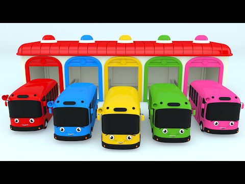 Colors for Children with Color Bus Toy - Colours for Kids