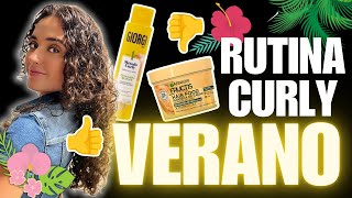 RUTINA DE PELO RIZADO PARA VERANO 🌞 APTO MÉTODO CURLY 💛 CLODETT