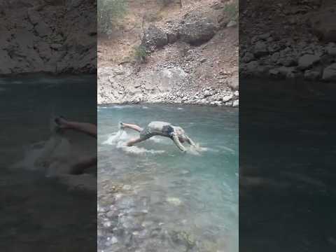 Mud Man Diving Into Crystal Clear River Challenge 😂 | Funny Viral Comedy #rurallife #mountainswiev