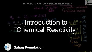 Introduction to Chemical Reactivity