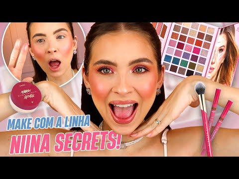 TESTEI TODOS OS ÚLTIMOS LANÇAMENTOS DA NIINA SECRETS! PALETA, PÓ SOLTO, LAPISEIRA DE SOBRANCELHA...