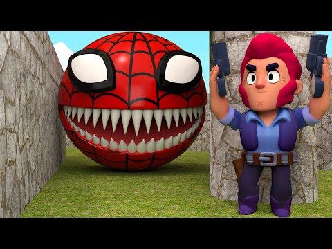 Brawl Stars Animation: Monster Pacman VS Colt VS BOSSBOT (Fan Made)