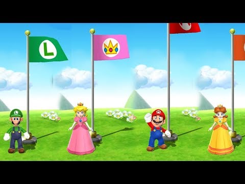 Mario Party 9 Step It Up - Luigi vs Peach vs Mario vs Daisy