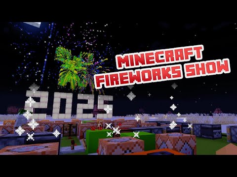 Minecraft Fireworks Show 2025 #newyear2025 #minecraftanimation