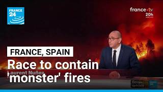YouTube video thumbnail: France, Spain Race to Contain 'Monster' Fires Ahead of new Heatwave 