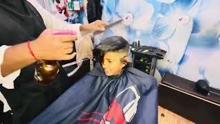 Girl change in boys by longhair cut to short cut #hairstyle #longhaircat #girlhaircut #barbershop