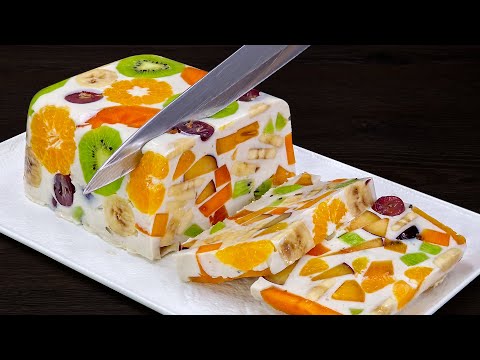 Nur Milch und Obst! Das köstlichste hausgemachte Dessert in 5 Minuten! ohne Backen! Der Trick!