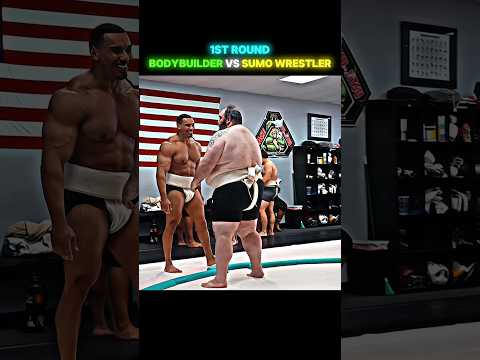 Bodybuilder vs Giant Sumo Wrestler 🔥😱 Larry Wheels beat Biggest Wrestler