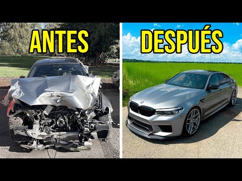 MONTAJE COMPLETO - RECONSTRUCCIÓN DE UN BMW M5 DAÑADO EN UN ACCIDENTE
