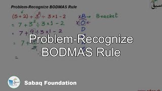 Problem-Recognize BODMAS Rule