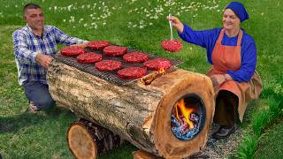 Absolutely Delicious Homemade Grilled Burger Recipe in Village!