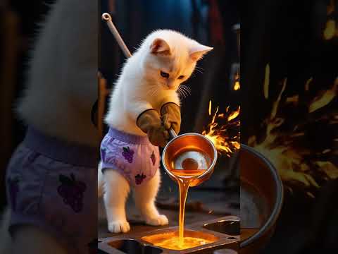 القط🐱مياو بيكسر موتسيكل ابو وبيصنع واحد جديد👀😯والنهاية غير متوقعة😱 #shorts #cat #funny #aiart #ai