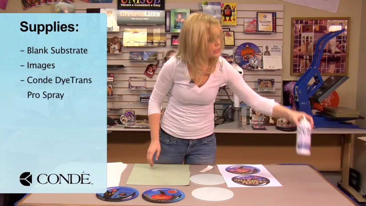 Click to watch the Small Round Cutting Boards Imaged with Dye Sublimation video