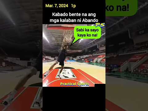 Unang dunk ni Abando after nung injury, walang bwelo pa yan.