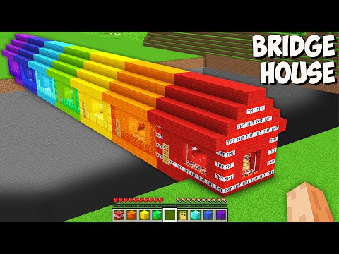 What is HIDDEN inside THE LONGEST BRIDGE HOUSE in Minecraft? I found THE BIGGEST RAINBOW HOUSE!