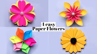 How To Make 4 Paper Flower | Paper Flowers | DIY Paper Flower #diy #paperflowers #papercraft