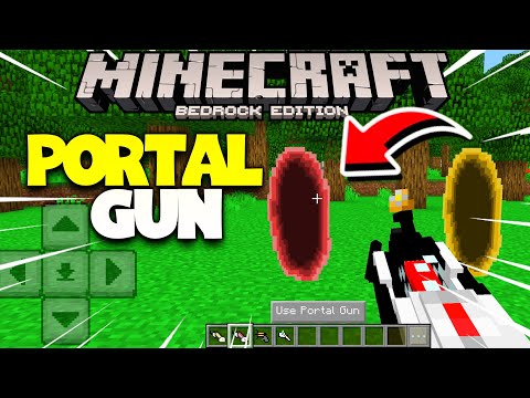 NOVO ADDON/MOD DE PORTAL GUN PARA MINECRAFT PE 1.21! (MINECRAFT BEDROCK)