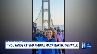 YouTube video thumbnail: Whitmer Marks Final Labor Day Bridge Walk as Governor