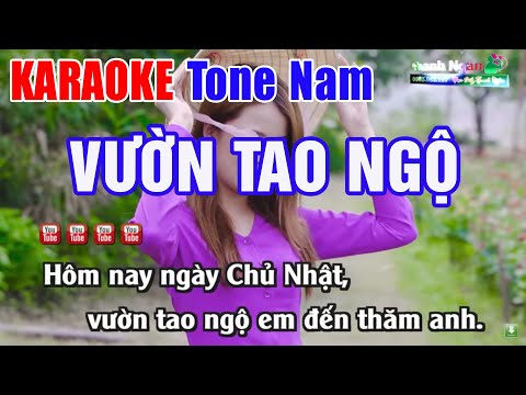 Vườn Tao Ngộ Karaoke Tone Nam | Nhạc Sống Thanh Ngân