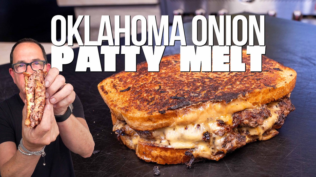 The oklahoma onion burger patty melt (omg) sam the cooking guy