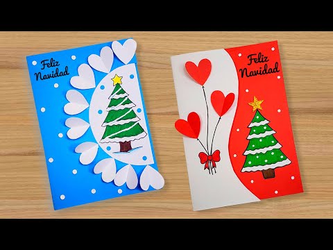 🎄⭐️ DIY 2 TARJETAS NAVIDEÑAS ⭐️Christmas Crafts Cards🎄 #ChristmasCard #NAVIDAD #FACIL