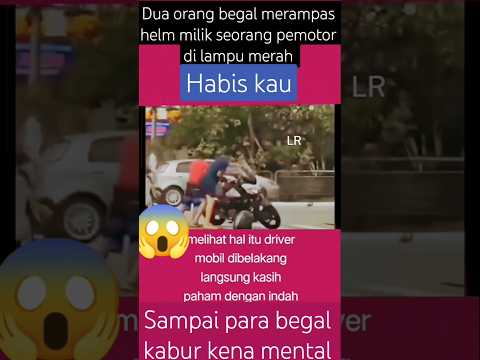 detik detik 2 orang begal merampas helm pemotor #youtubeshorts #automobile #berandafypシ