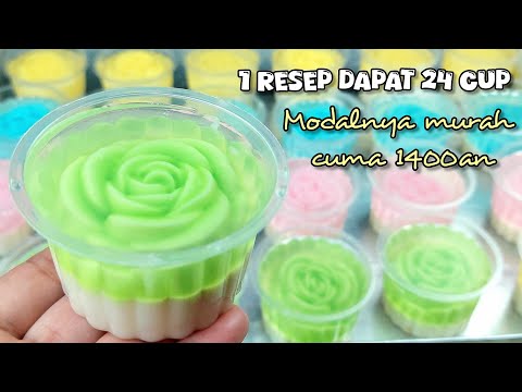 Puding Cup Cantik Enak Dan Segar Untuk Ide Jualan, Isian Snack Box Atau Untuk Acara