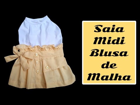 Como Fazer Saia Mindi com Blusa de Malha