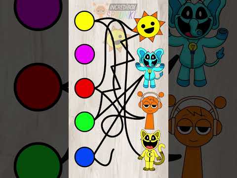 Incredibox Sprunki MIX COLOR #2 💚🧡💙 Please help me pass puzzle game! #shorts #funny #puzzle #sprunki