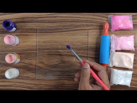 Easy Super clay art / glass painting / acrylic painting 🎨 / 3D Clay art