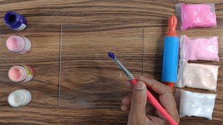 Easy Super clay art / glass painting / acrylic painting 🎨 / 3D Clay art