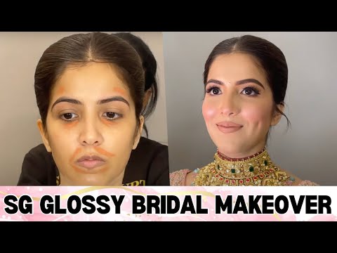 GLOSSY Makeup explained by @Sakshi Gupta Makeup Studio & Academy in simple steps #makeup