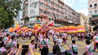 元朗十八鄉天后誕 舞龍 Dragon Dance in Yuen Long Shap Pat Heung Tin Hau Festival Procession - Hong Kong 2025