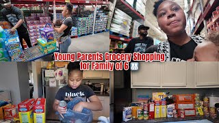 22 Year Old Mom of 4 Grocery Shopping for a Family of 6 🛒| Ft. GROWNSY 